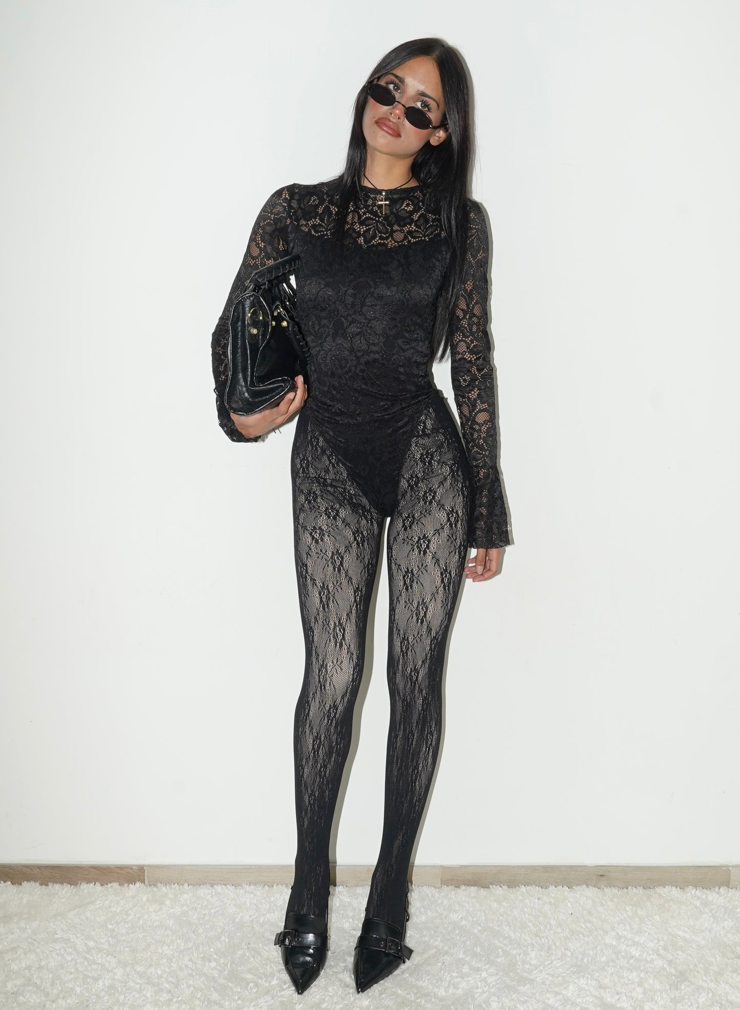 Collant Noir Lace