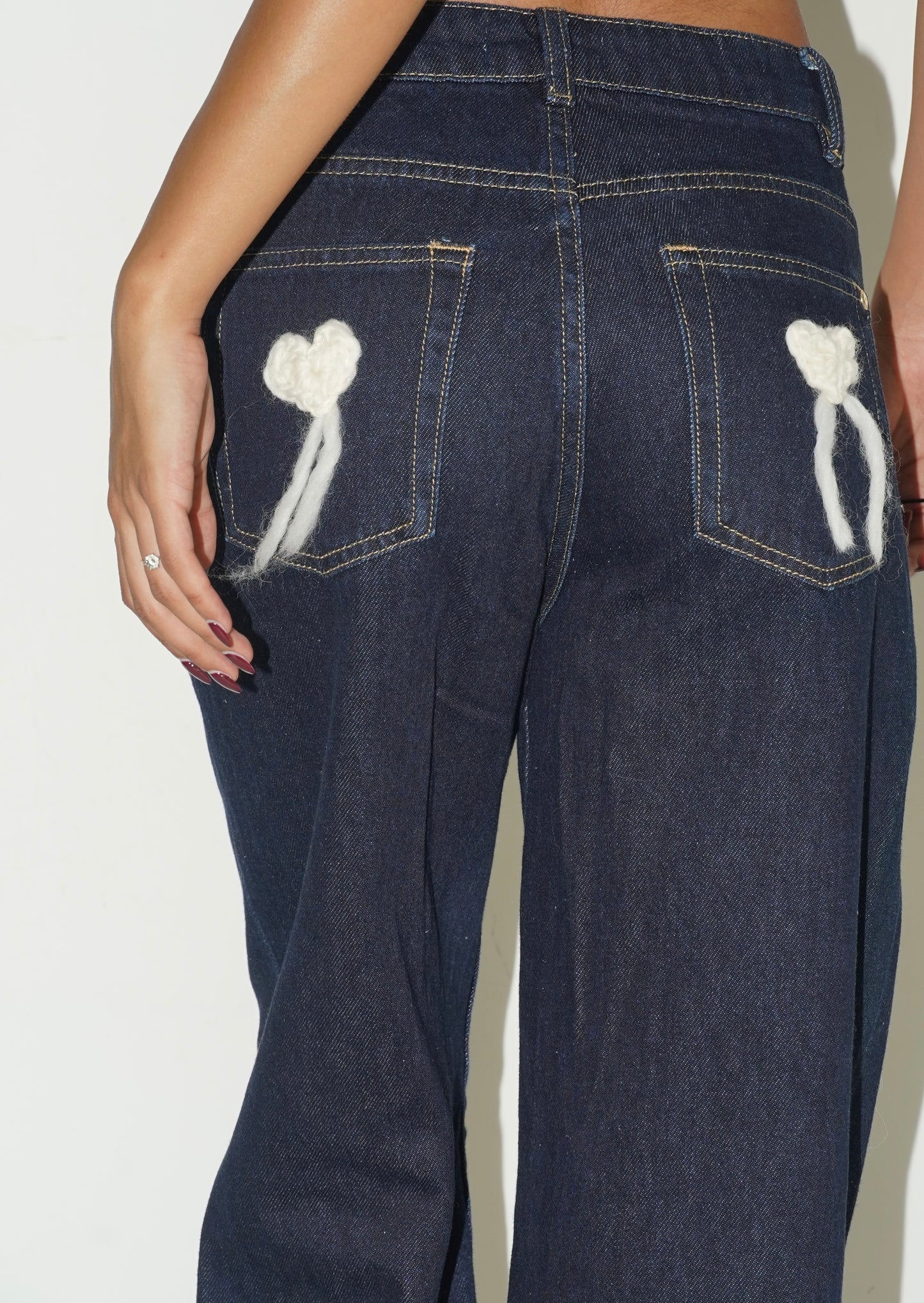 JEANS HEART CROCHET