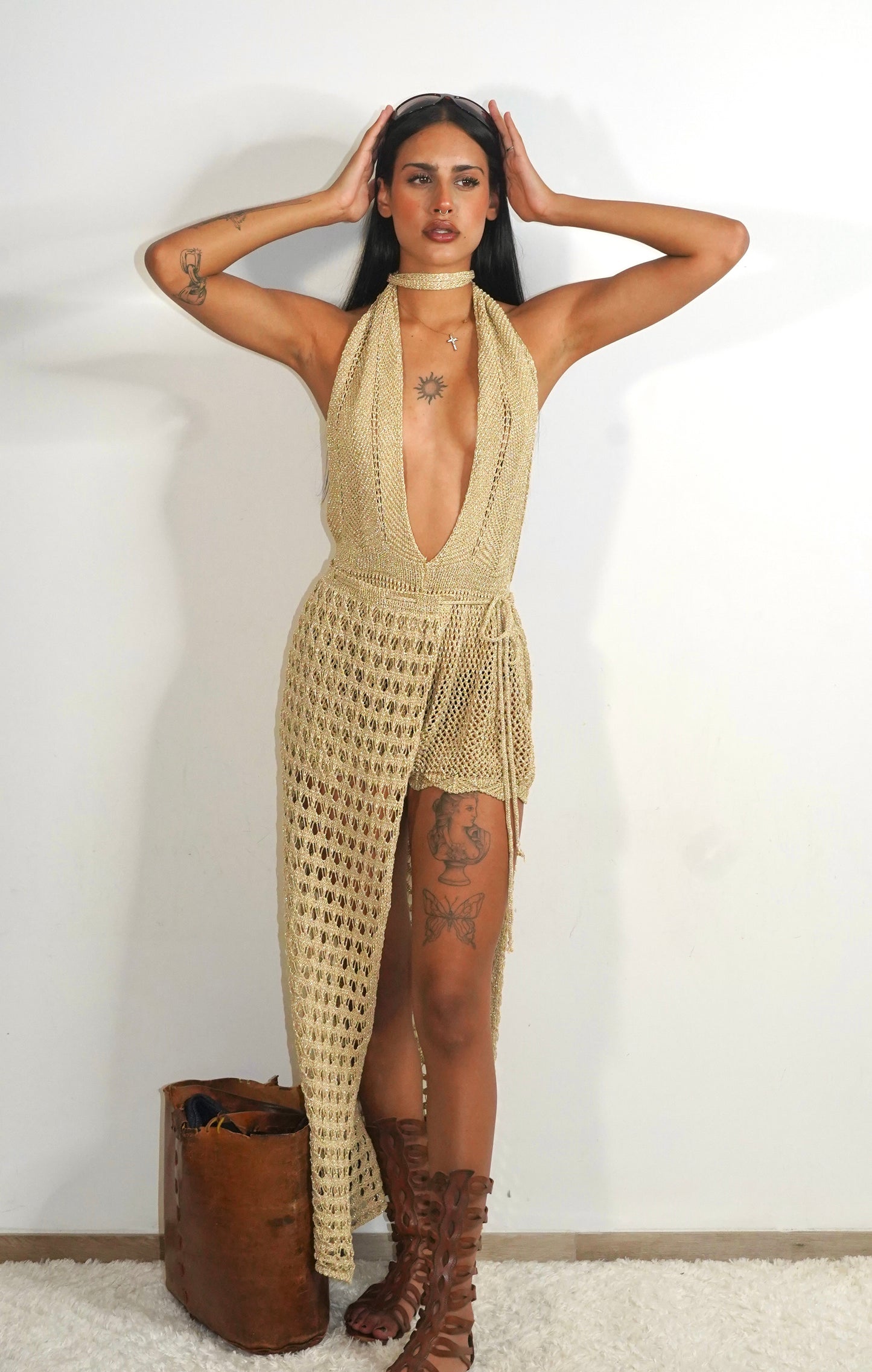 Tuta Cleopatra Crochet ORO