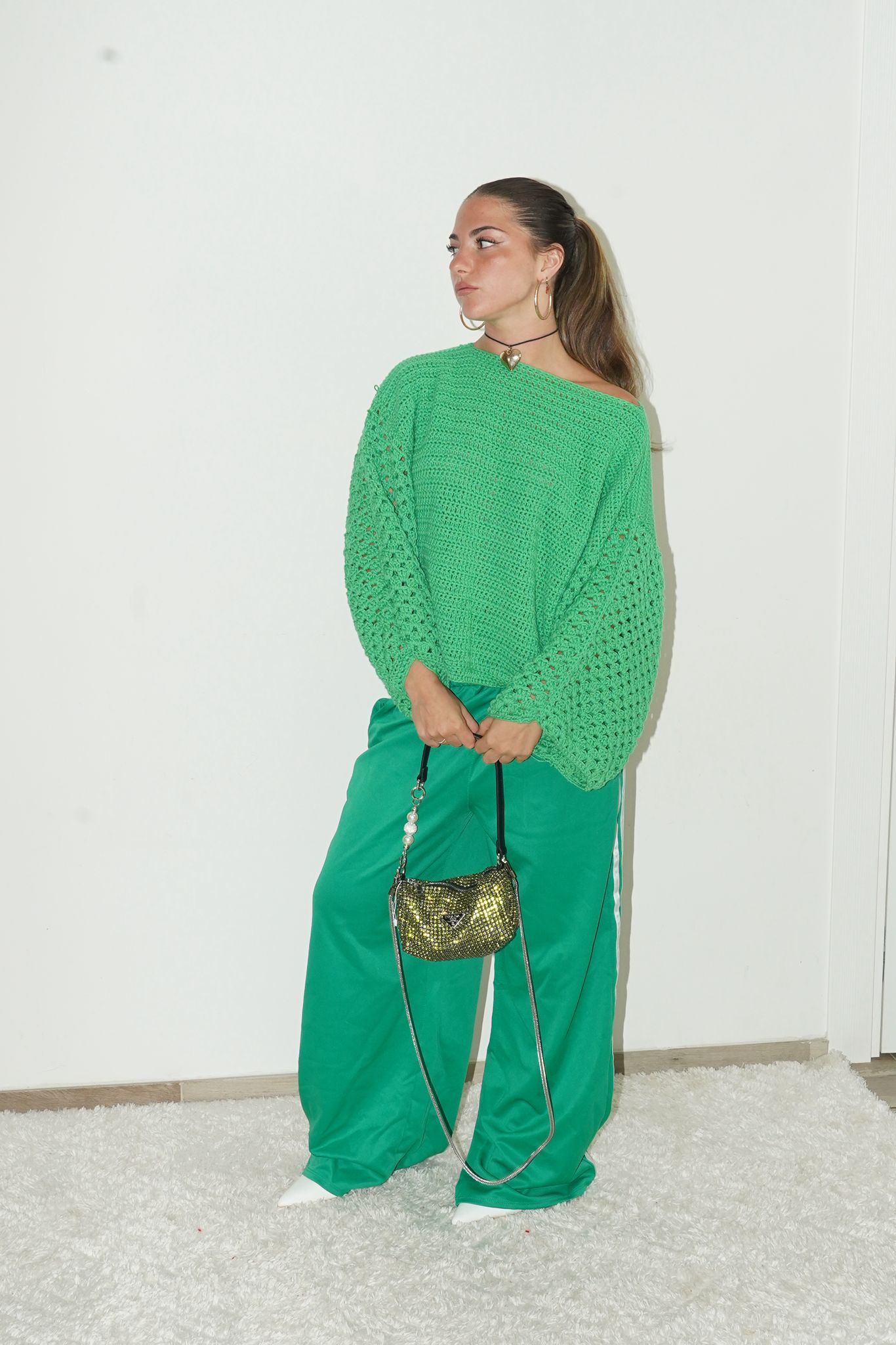 Maglione Eva Crochet - Cotone