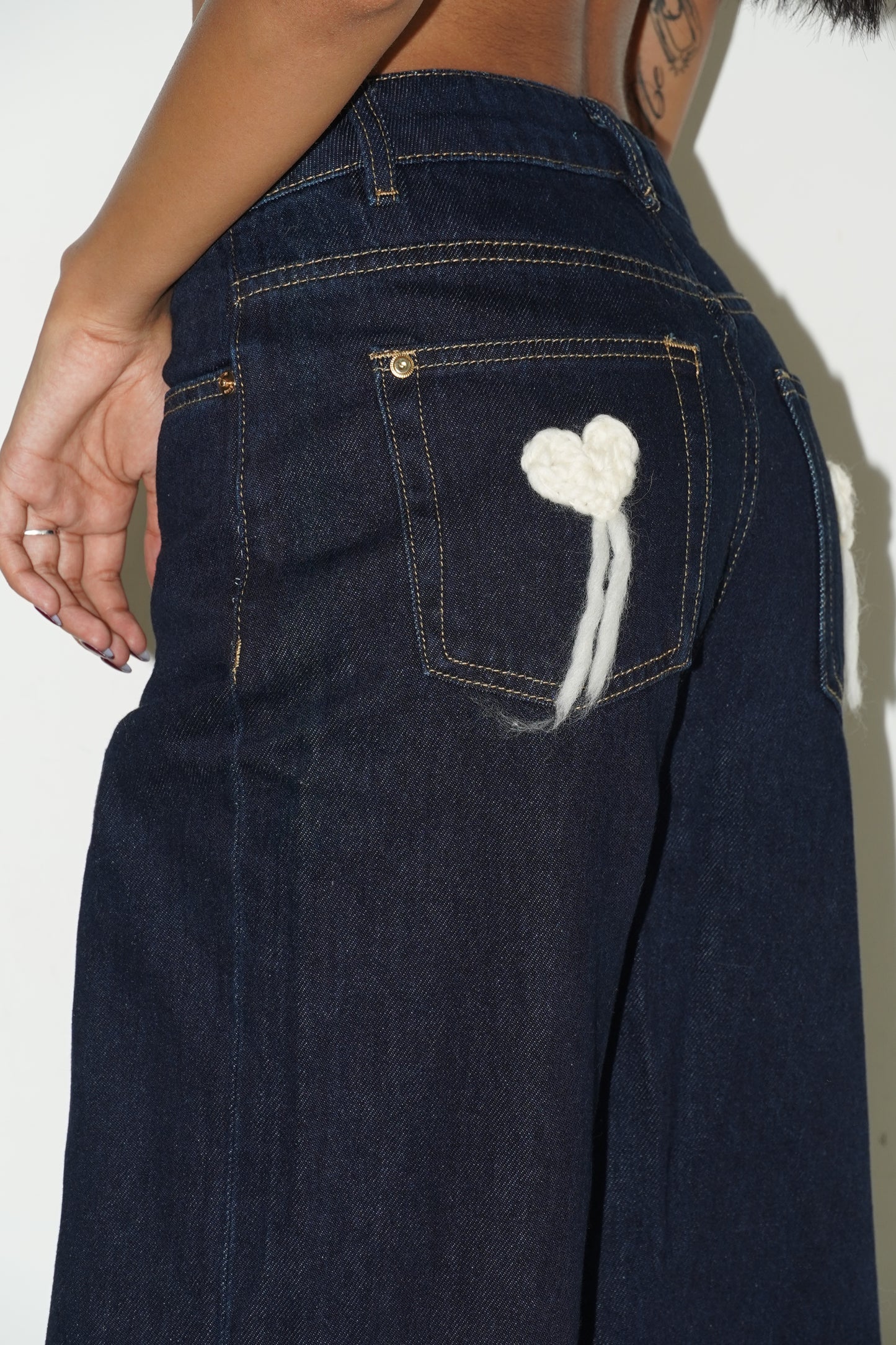 JEANS HEART CROCHET