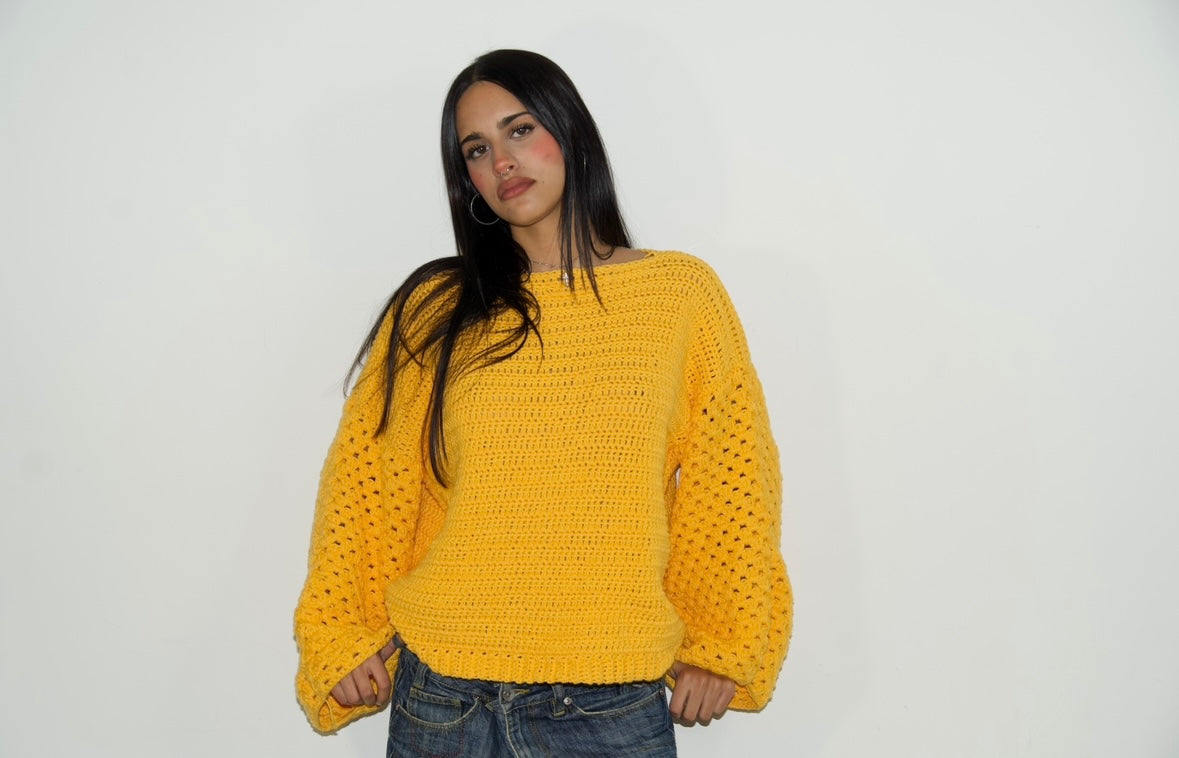 Maglione Eva Crochet - Cotone