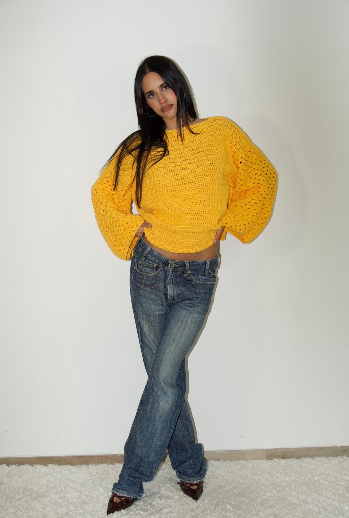 Maglione Eva Crochet - Cotone